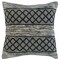 Laddha Home Designs 20" Gray and Black Farmhouse Geometric Diamond Square Throw Pillow